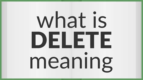 deleter meaning